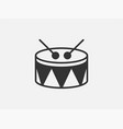 drum toy icon on white background line style vector image