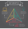 modern infographic triangle shape vector image vector image