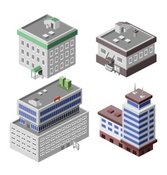 Office buildings isometric Royalty Free Vector Image