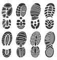 running sport shoes footprint set vector image vector image