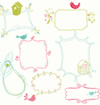 cute doodle frames vector image vector image