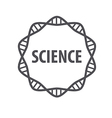 round logo dna science vector image