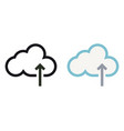 simply cloud storage minimal icon vector image