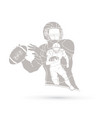 american football player action sportsman player vector image