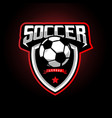 soccer league badge vector image vector image