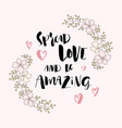 hand drawn lettering ink modern vector image