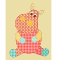 hippopotamus patchwork vector image vector image