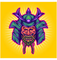 samurai sword warrior helmet vector image vector image