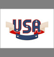 usa label with national american symbolism banner vector image