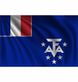 waving french southern and antarctic lands vector image vector image