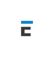 e or f letter font logo vector image vector image