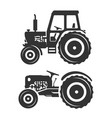 silhouettes tractors vector image