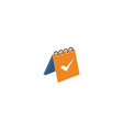 memo desk calendar logo vector image