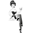 sexy pin-up girl in lingerie vector image