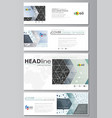 social media and email headers set banners vector image