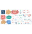 scandinavian elements cute wedding hand made vector image vector image