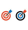archery target with arrow vector image