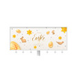 billboard with vintage easter pattern hand vector image