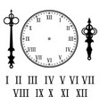clock with roman numerals with numbers hour vector image