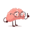 smart brain character vector image