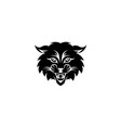 angry cat head logo vector image vector image