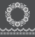 mandala lace pattern round design vector image