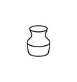 vase line icon on white background vector image