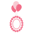 lace baby frame on air balls vector image