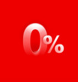 0 - zero percents commission banner vector image vector image
