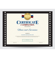 certificate of completion template vector image