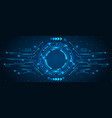 abstract futuristic board with hud light vector image