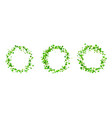 ivy round frames climbing vine circle borders vector image