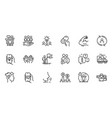 outline set of people talking electric app vector image