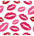 seamless pattern with cute lips creative texture vector image vector image