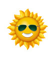 smiling summer sun in sunglasses vector image