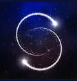abstract bright stars or comets in cosmos sky vector image