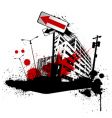 grunge city vector image vector image
