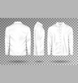 blank male shirt template realistic men s vector image