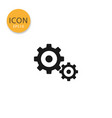gears icon isolated flat style vector image