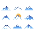mountains signs vector image vector image