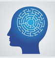 abstract icon human brain and maze s vector image vector image