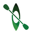 kayak and paddle icon vector image