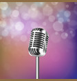 3d realistic steel retro concert vocal vector image