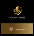 business finance progress gold company logo vector image vector image
