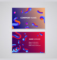 colorful modern business card design template vector image