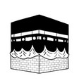 hand drawing kaaba of mecca vector image