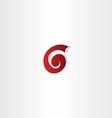 letter g or number 6 six logo vector image