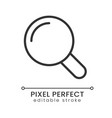 magnifying glass pixel perfect linear icon vector image