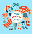 summer beach season sale summertime special vector image