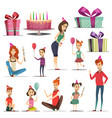 kid birthday set vector image